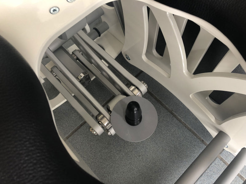 Close-up of the Joyrider by 1ATOYS, detail section of the attachment pin for suitable dildos.