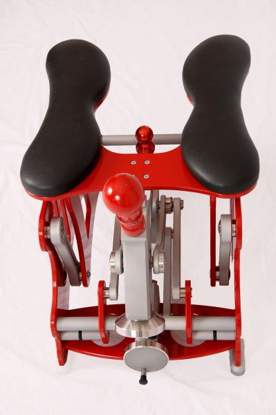 Joyrider - Orgasm Machine, red-black from 1ATOYS, saddle-shaped seat, battery-free use, high-quality workmanship.