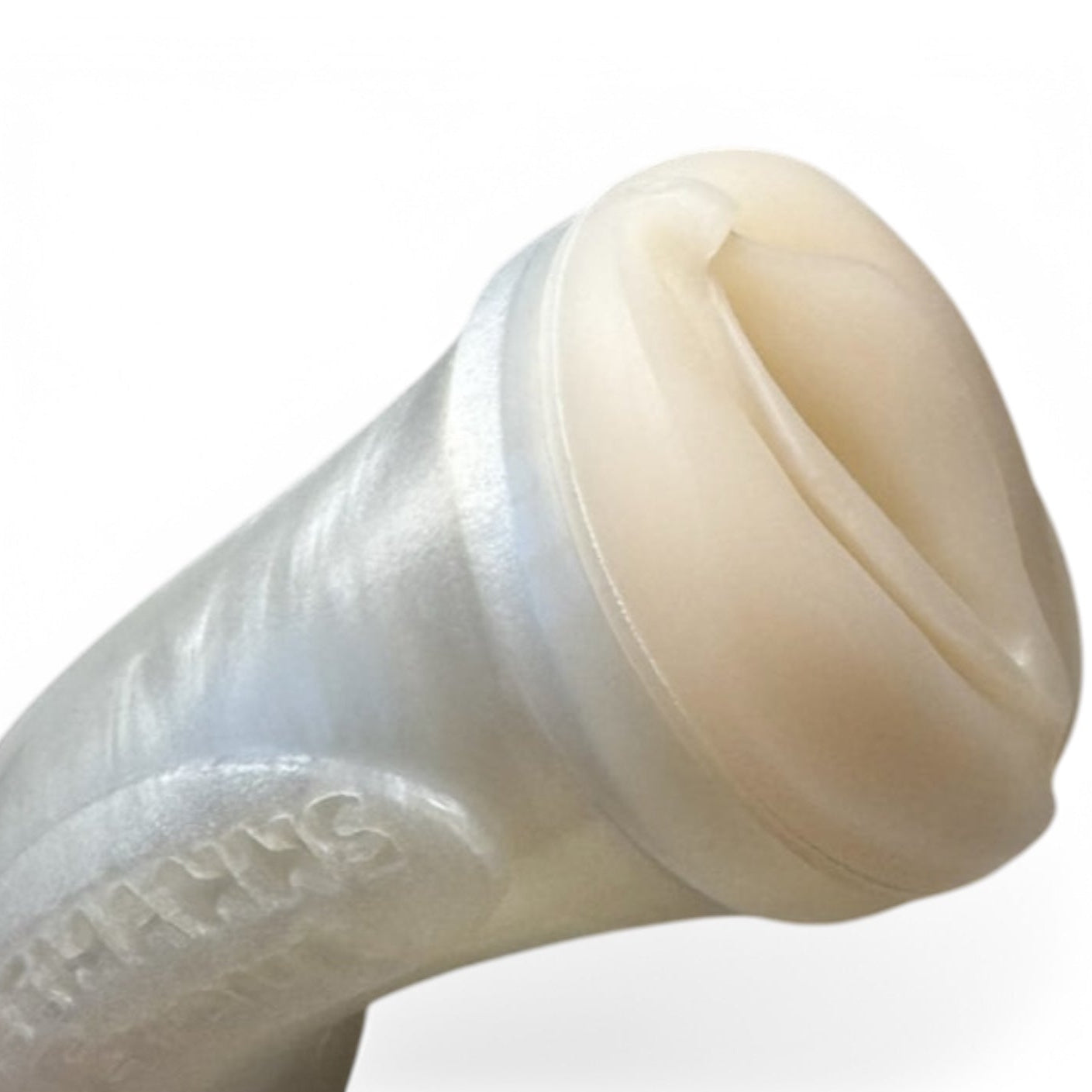 The masturbator “The Real Sailor’s Bride” by 1ATOYS made of flexible Body Sensation silicone. Uniquely authentic pleasure experience. Side view.