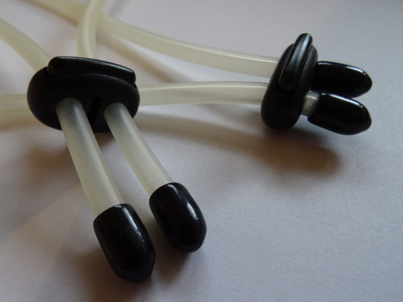 Sex toy "The Ultimate Breast Bondage Rings" – Close-up of the adjustment mechanism with clamps.