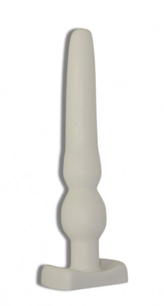 Premium silicone anal plug, long and tapered from 1ATOYS, flat base for secure wear, provides intense stimulation.