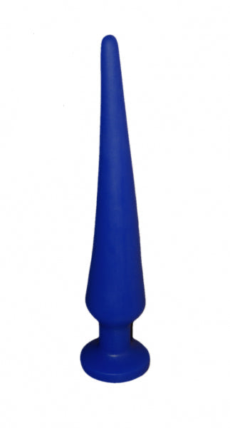 Einhorn 3 anal plug by 1ATOYS, extra long, made of high-quality blue premium silicone in a conical shape with a round base. Ideal for users who prefer very deep anal play.