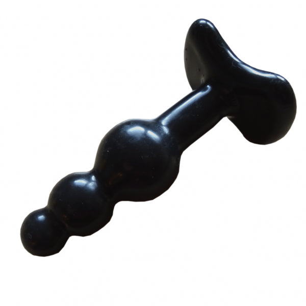 Premium Silikon Analplug „Kleiner Eindringling“ mit Perlenstruktur und breiter Basis für Anfänger:innen. Platin-Silikon, hautfreundlich.
