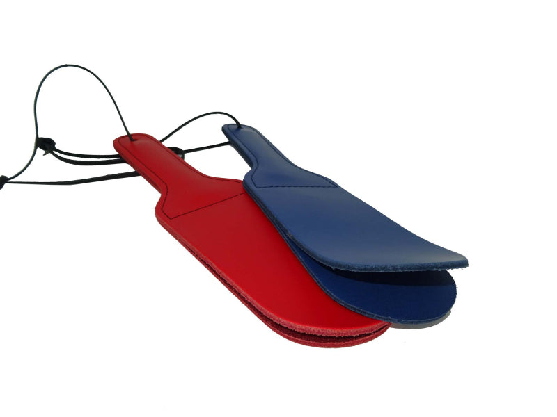 Mr. Spanky - Leather Paddle Red and Blue