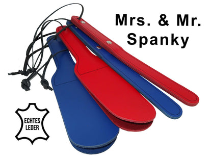 Mrs. and Mr. Spanky - Leather Paddle. Model Overview